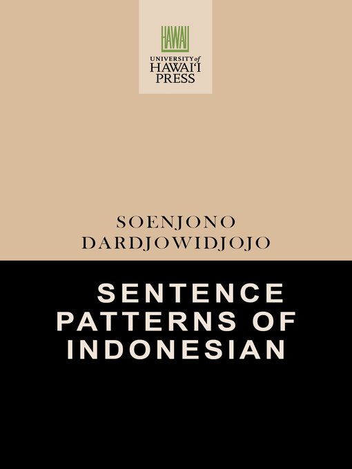 Cover image for Sentence Patterns of Indonesian